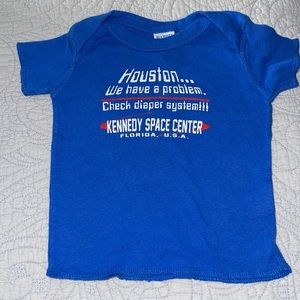 12 Months Kennedy space center short sleeve top Houston we have a problem